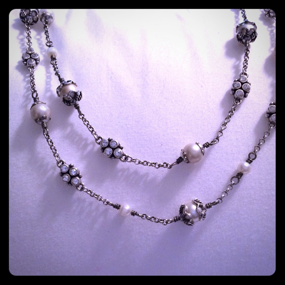 Brighton Double Strand faux Rhinestone Necklace